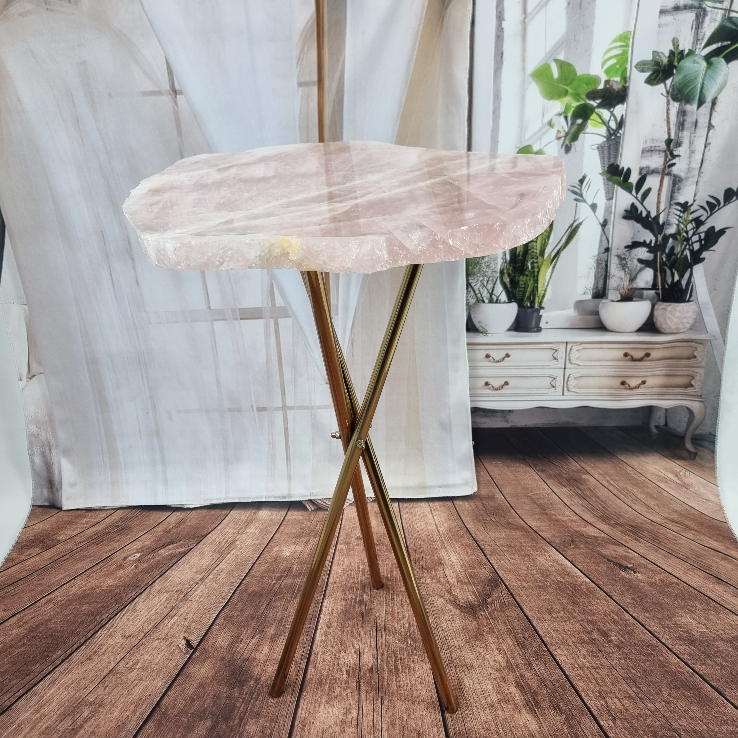 Rose quartz online side table