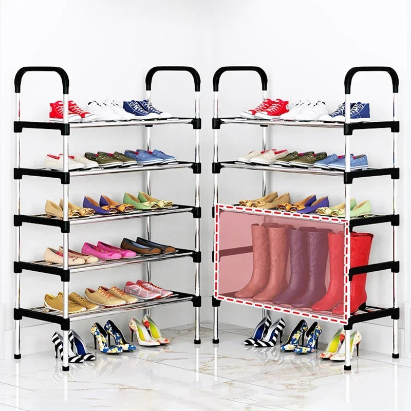 3-7Floor Simple Shoe Rack Multi Layer Dustproof Household Doorstep Shoe Cabinet Storage Space Saving Assembly Of Small Shoe Rack