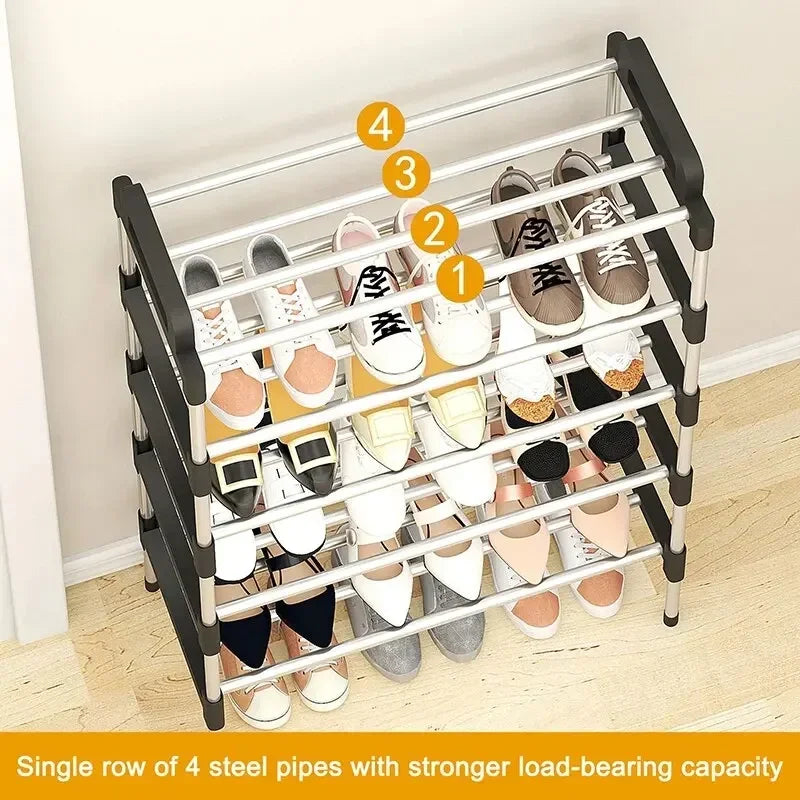 3-7Floor Simple Shoe Rack Multi Layer Dustproof Household Doorstep Shoe Cabinet Storage Space Saving Assembly Of Small Shoe Rack