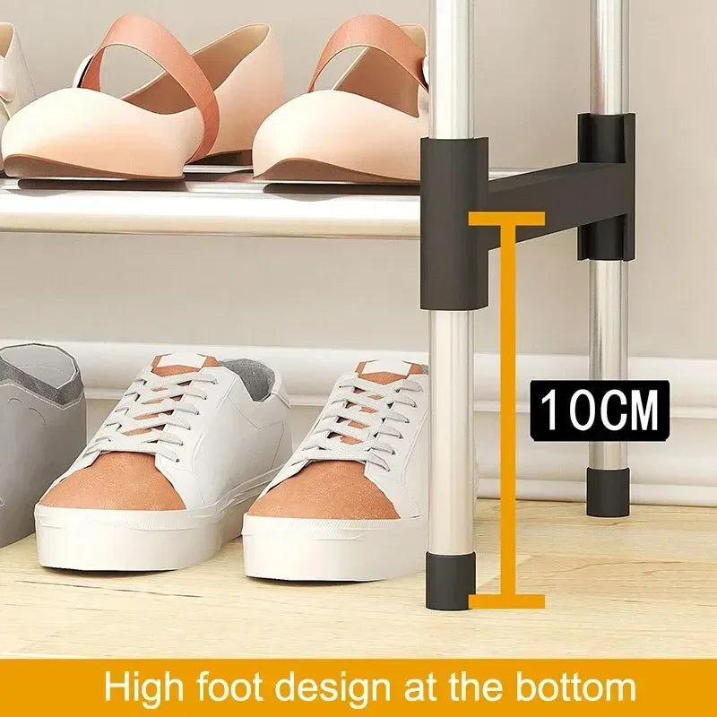 3-7Floor Simple Shoe Rack Multi Layer Dustproof Household Doorstep Shoe Cabinet Storage Space Saving Assembly Of Small Shoe Rack