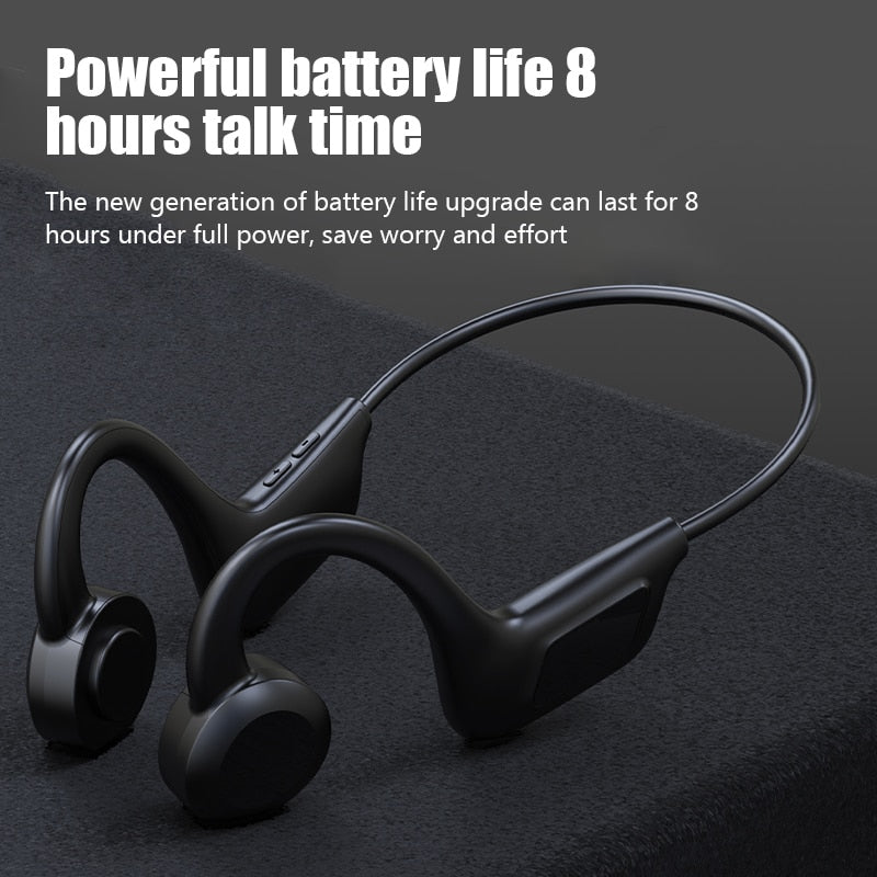 JS7 Bone Conduction Wireless Bluetooth Headset LED Display Earbuds Ear Hook Air Pro Fone Bluetooth Earphones Wireless Headphones